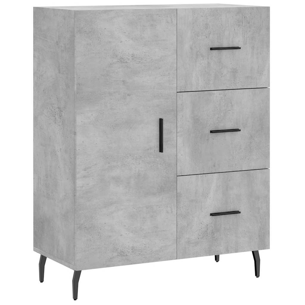 højskab 69,5x34x180 cm konstrueret træ betongrå