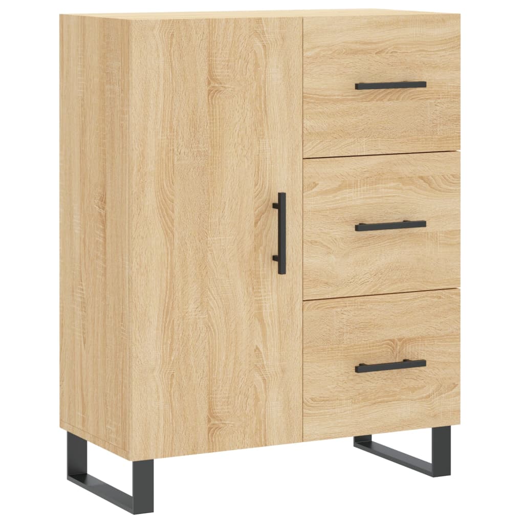 højskab 69,5x34x180 cm konstrueret træ sonoma-eg