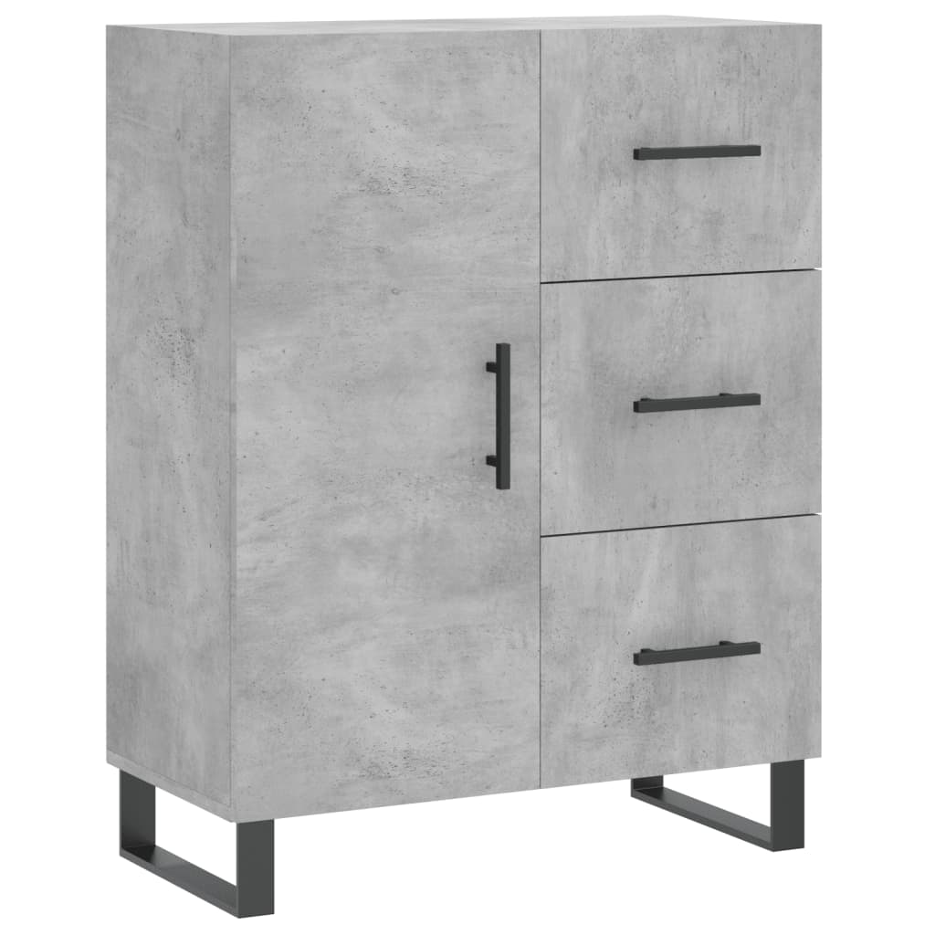 højskab 69,5x34x180 cm konstrueret træ betongrå