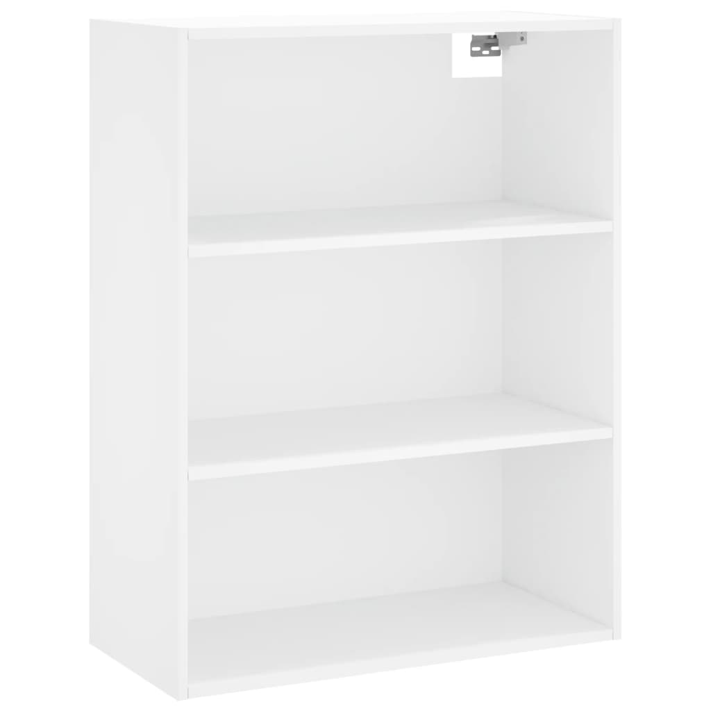 reol 69,5x32,5x180 cm konstrueret træ hvid