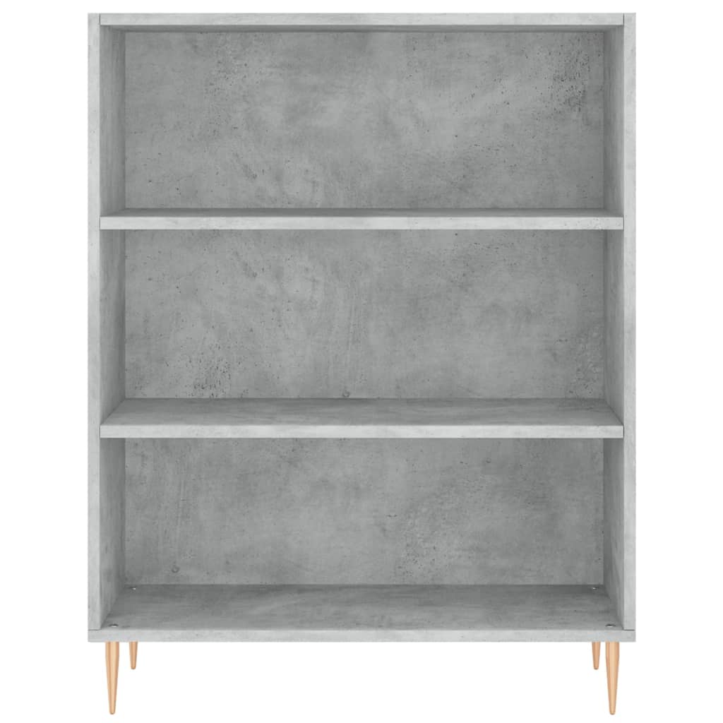 reol 69,5x32,5x180 cm konstrueret træ betongrå