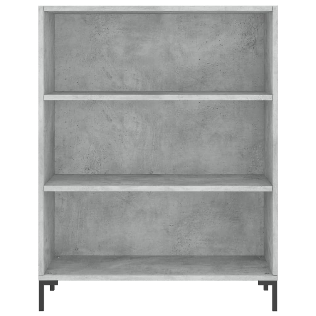 reol 69,5x32,5x180 cm konstrueret træ betongrå