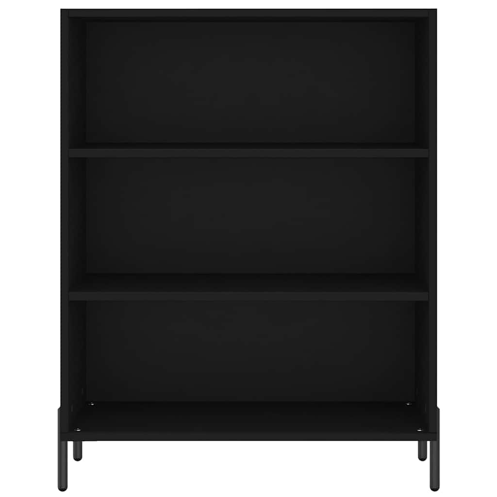 reol 69,5x32,5x180 cm konstrueret træ sort