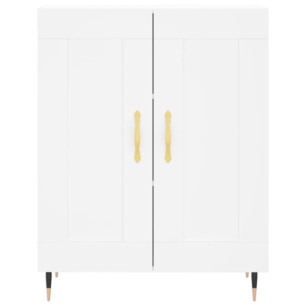 højskab 69,5x34x180 cm konstrueret træ hvid
