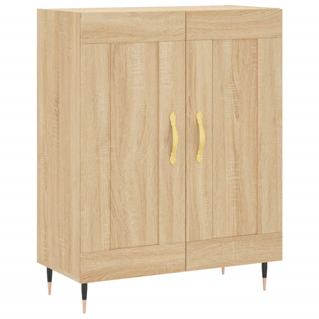 højskab 69,5x34x180 cm konstrueret træ sonoma-eg