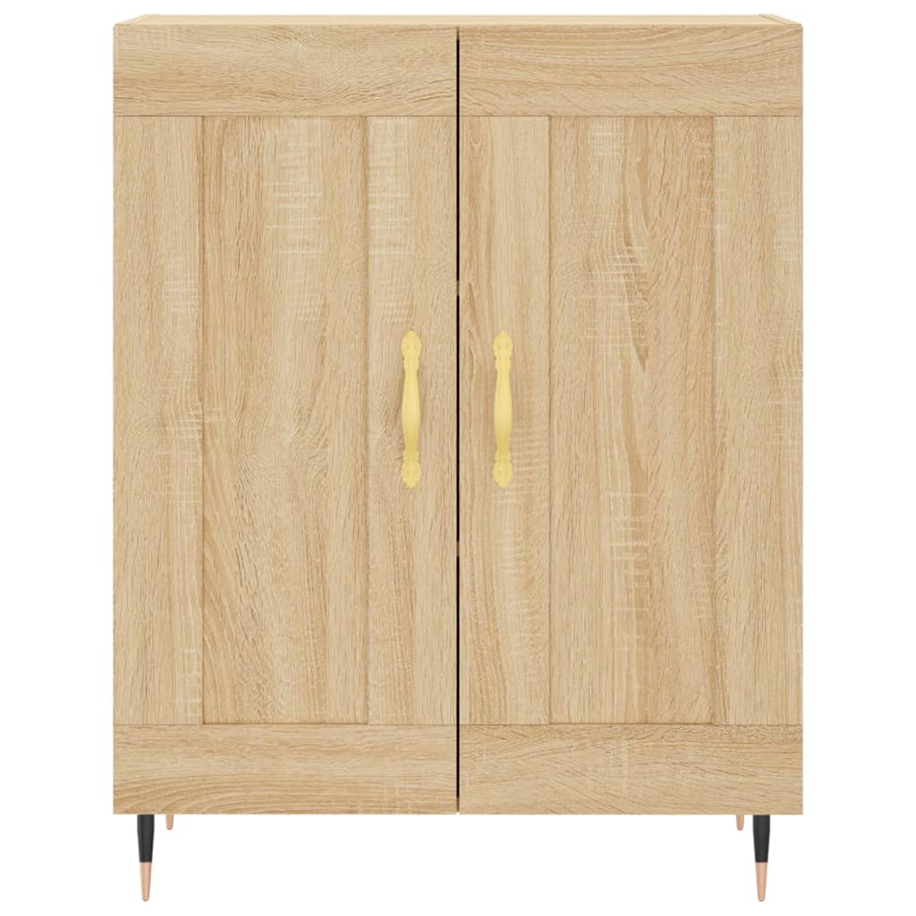 højskab 69,5x34x180 cm konstrueret træ sonoma-eg