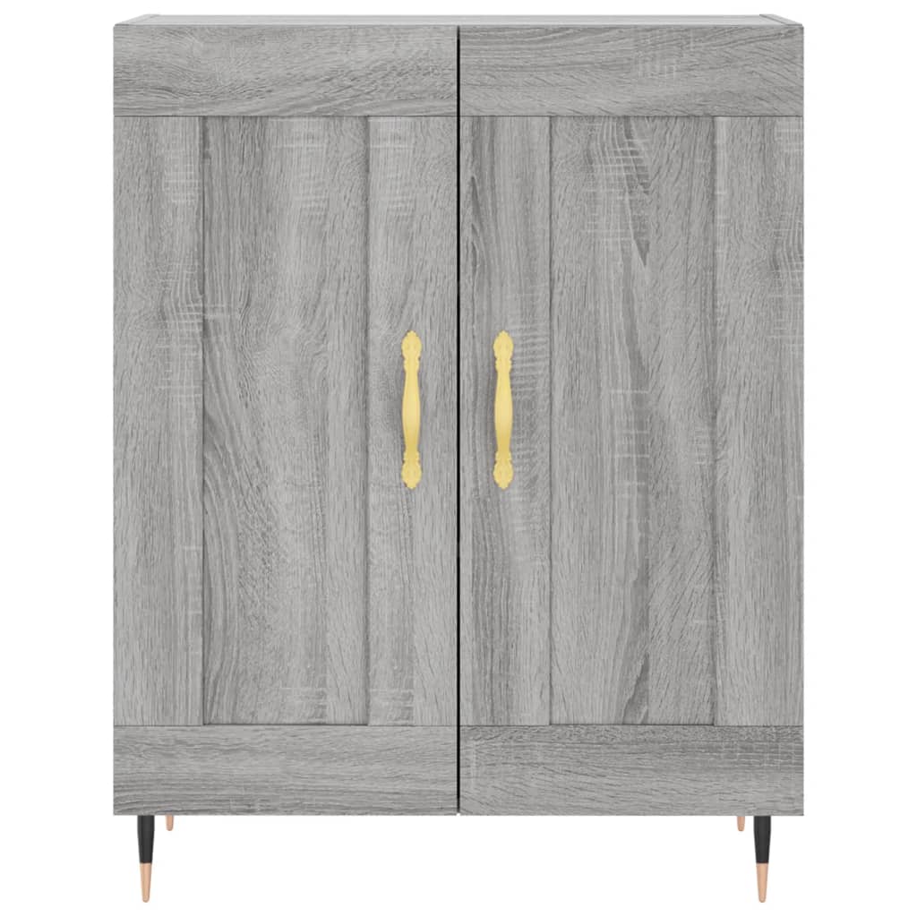 højskab 69,5x34x180 cm konstrueret træ grå sonoma-eg