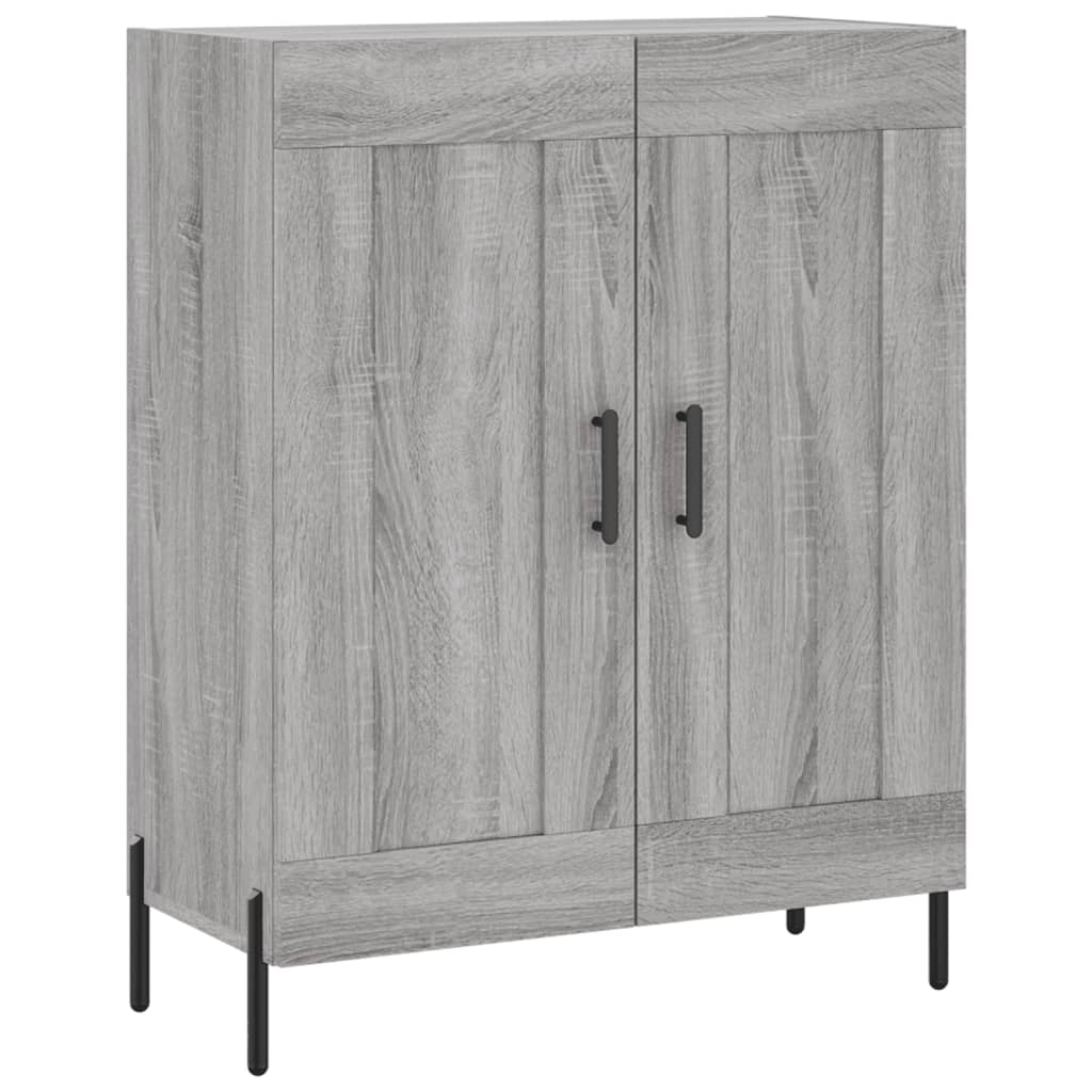 højskab 69,5x34x180 cm konstrueret træ grå sonoma-eg