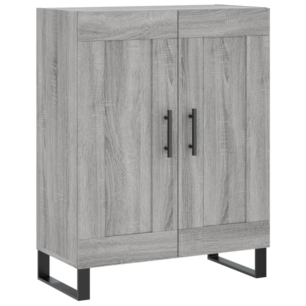 højskab 69,5x34x180 cm konstrueret træ grå sonoma-eg