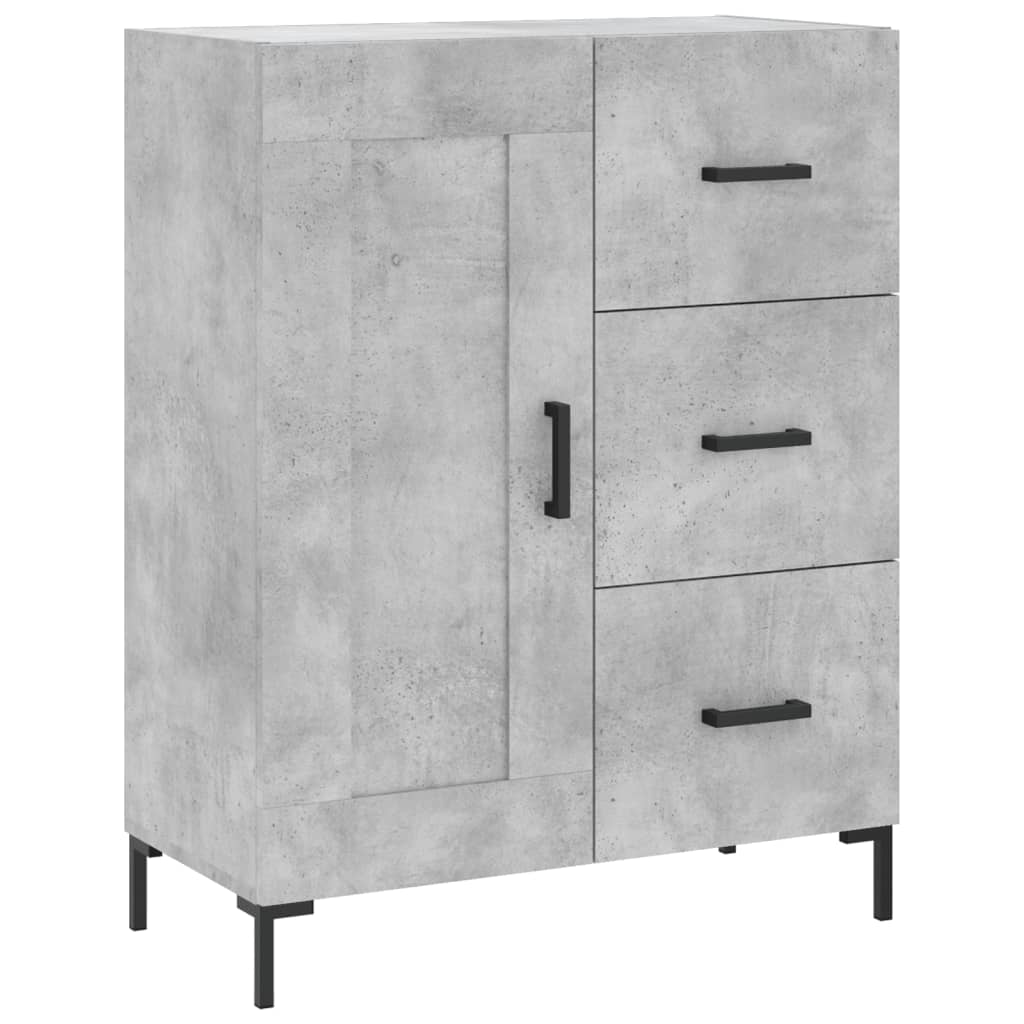 højskab 69,5x34x180 cm konstrueret træ betongrå