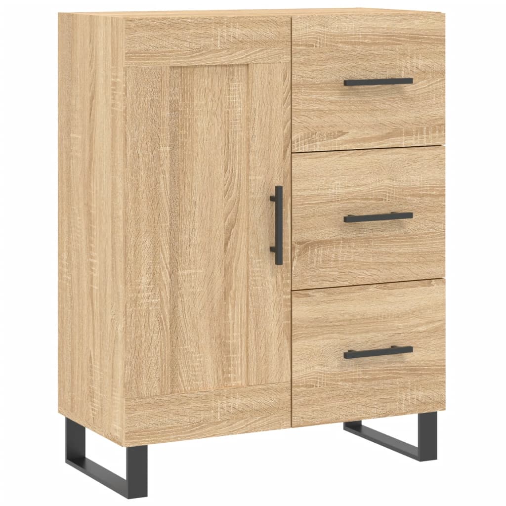 højskab 69,5x34x180 cm konstrueret træ sonoma-eg