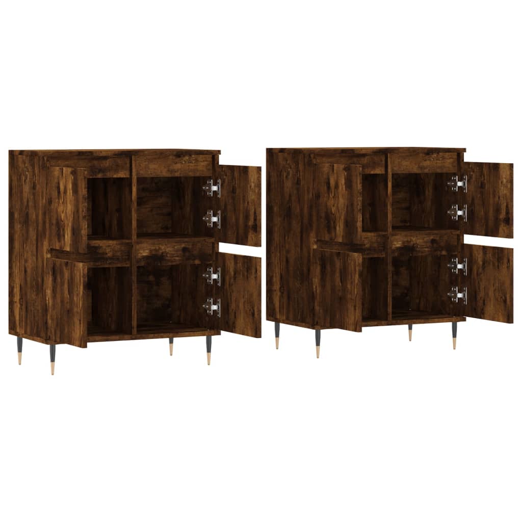 skænke 2 stk. konstrueret træ røget egetræ