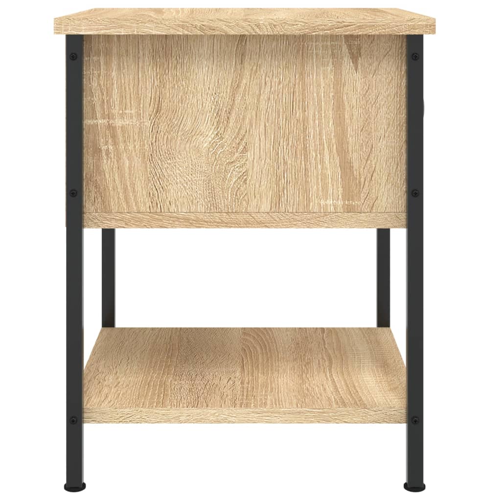 sengebord 34x35,5x45 cm konstrueret træ sonoma-eg