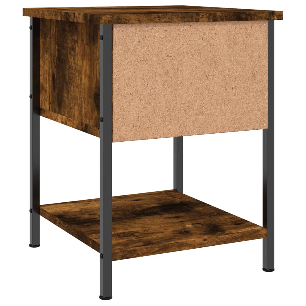 sengeborde 2 stk. 34x35,5x45 cm røget egetræsfarve