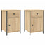 sengeborde 2 stk. 40x42x60 cm konstrueret træ sonoma-eg