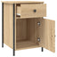 sengeborde 2 stk. 40x42x60 cm konstrueret træ sonoma-eg
