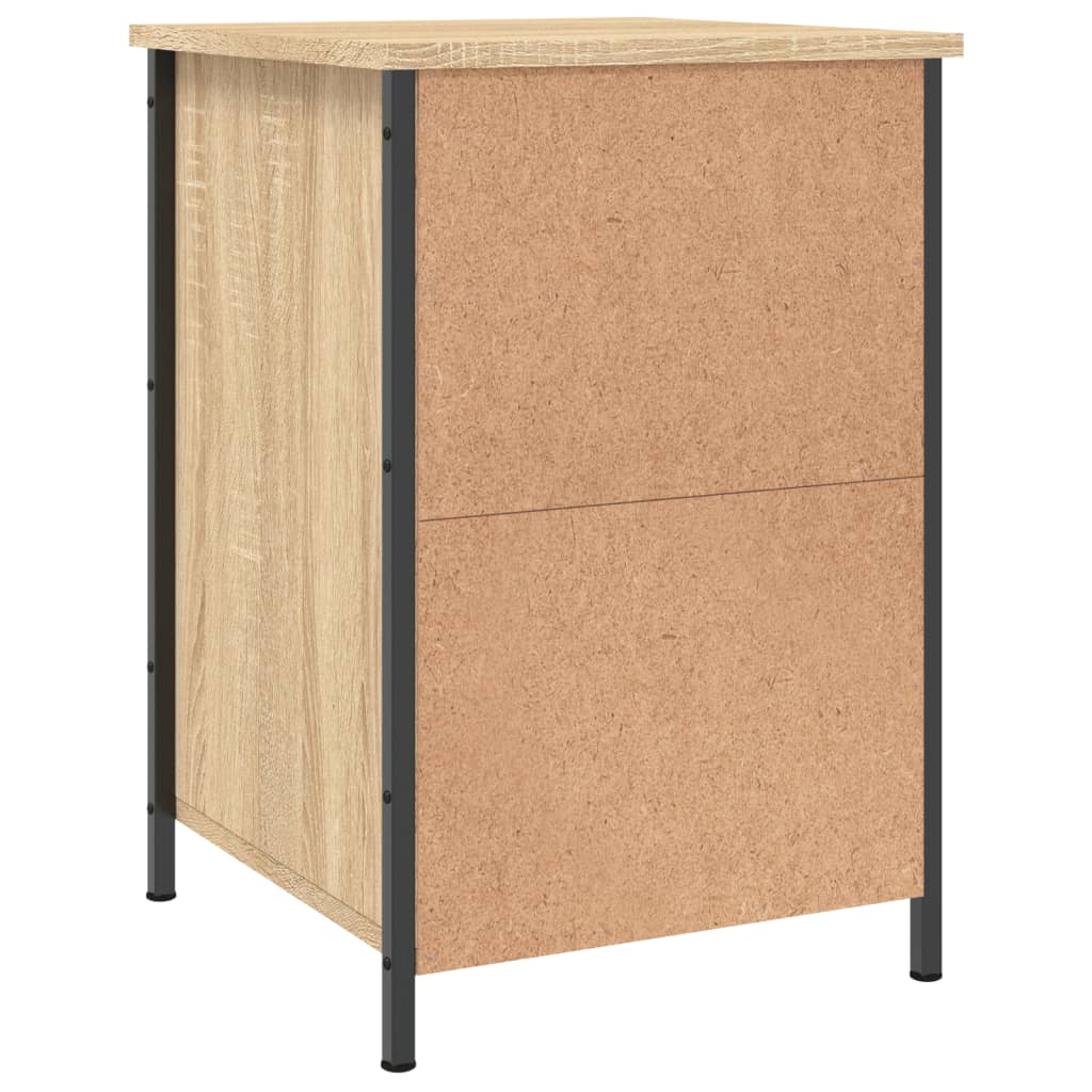 sengeborde 2 stk. 40x42x60 cm konstrueret træ sonoma-eg