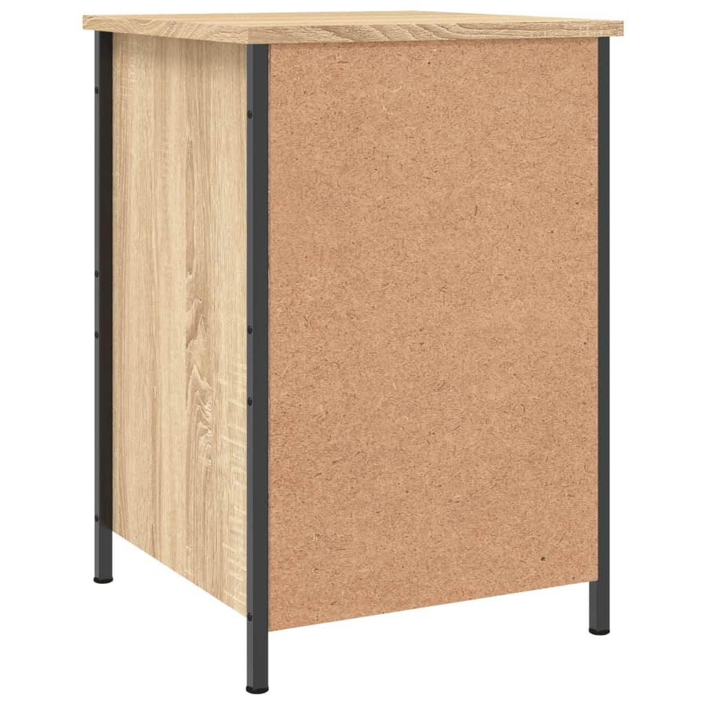 sengeborde 2 stk. 40x42x60 cm konstrueret træ sonoma-eg