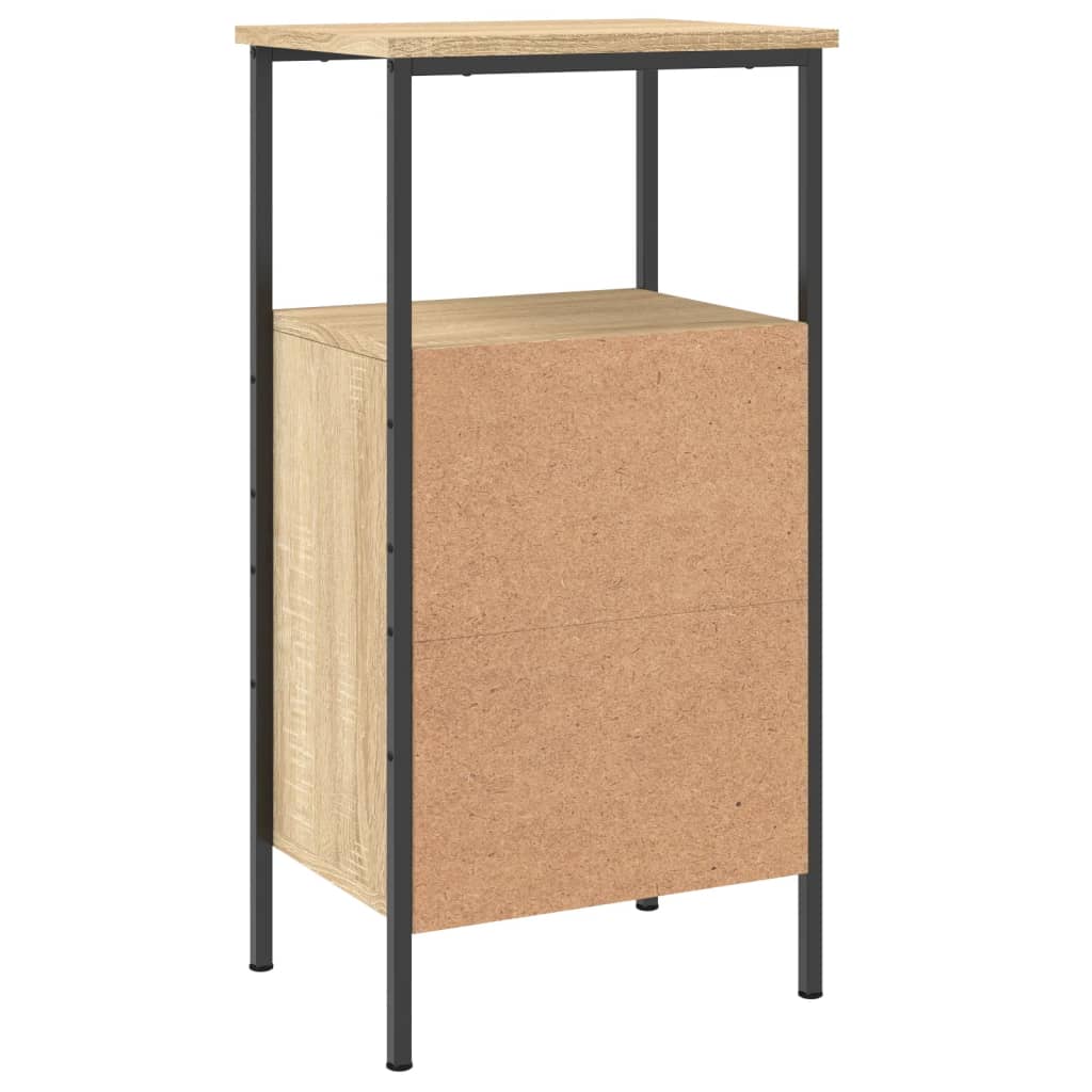 sengeborde 2 stk. 41x31x80 cm konstrueret træ sonoma-eg