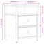 sengeborde 2 stk. 44x45x60 cm konstrueret træ sort