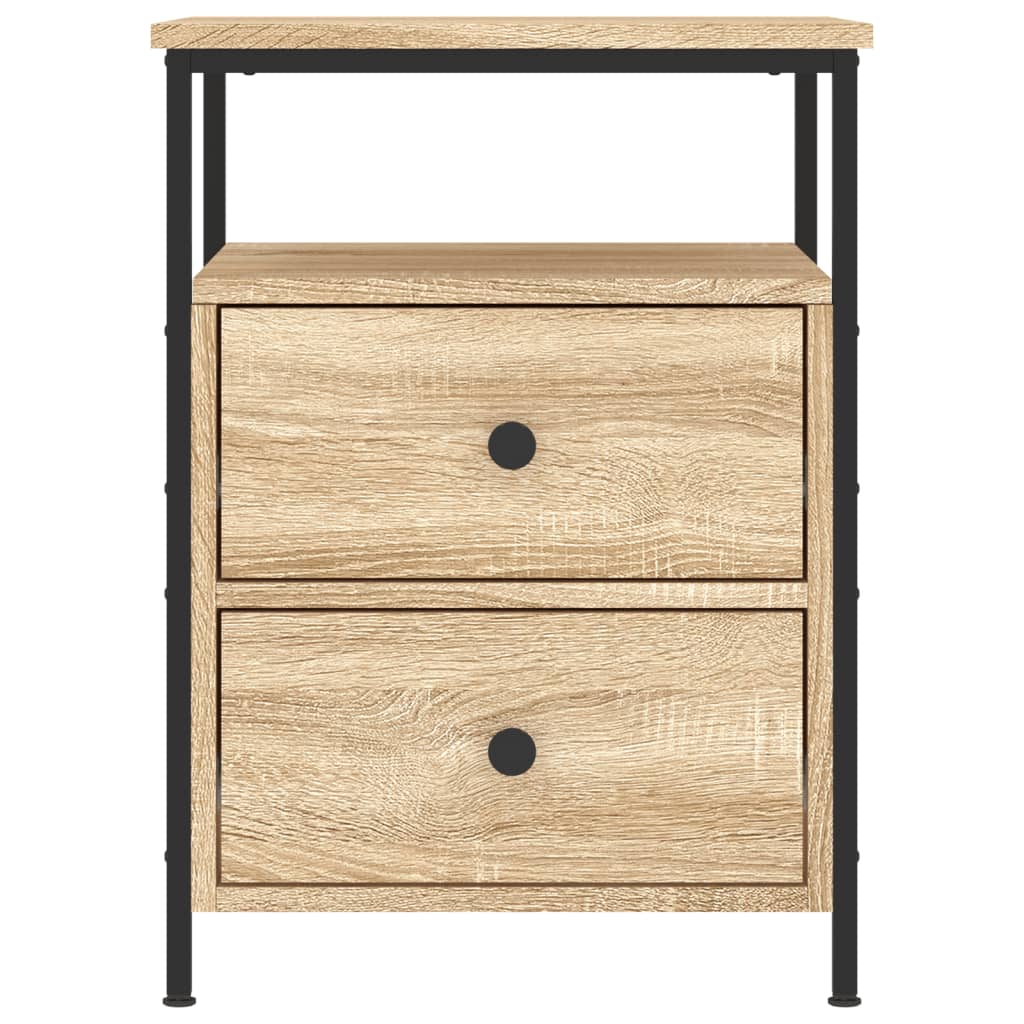 sengebord 44x45x60 cm konstrueret træ sonoma-eg