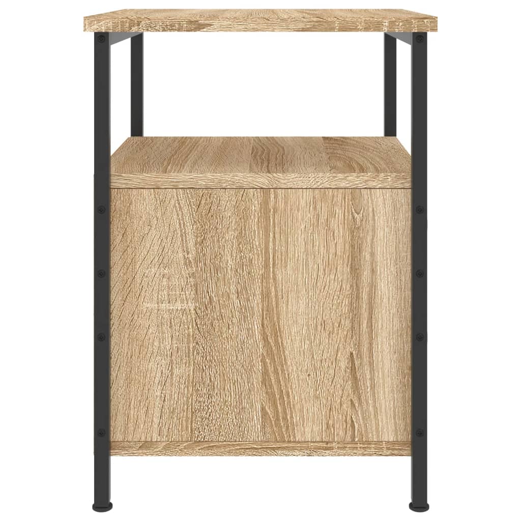 sengebord 34x35,5x50 cm konstrueret træ sonoma-eg