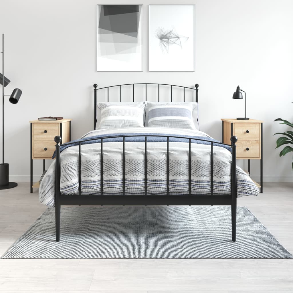 sengeborde 2 stk. 32x42x70 cm konstrueret træ sonoma-eg