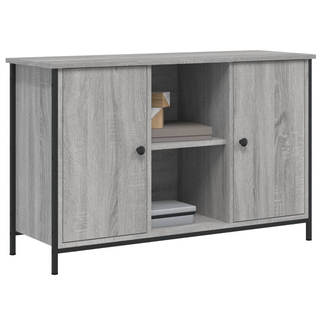 tv-bord 100x35x65 cm konstrueret træ grå sonoma-eg