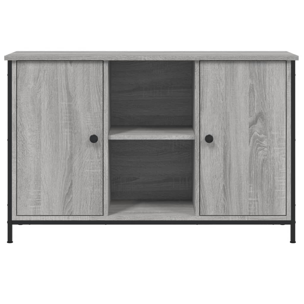 tv-bord 100x35x65 cm konstrueret træ grå sonoma-eg
