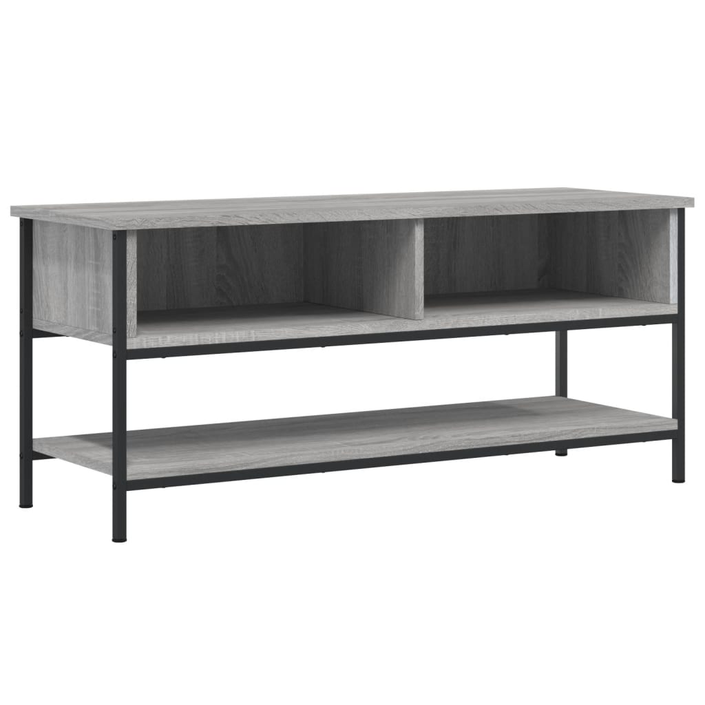 tv-bord 100x35x45 cm konstrueret træ grå sonoma-eg