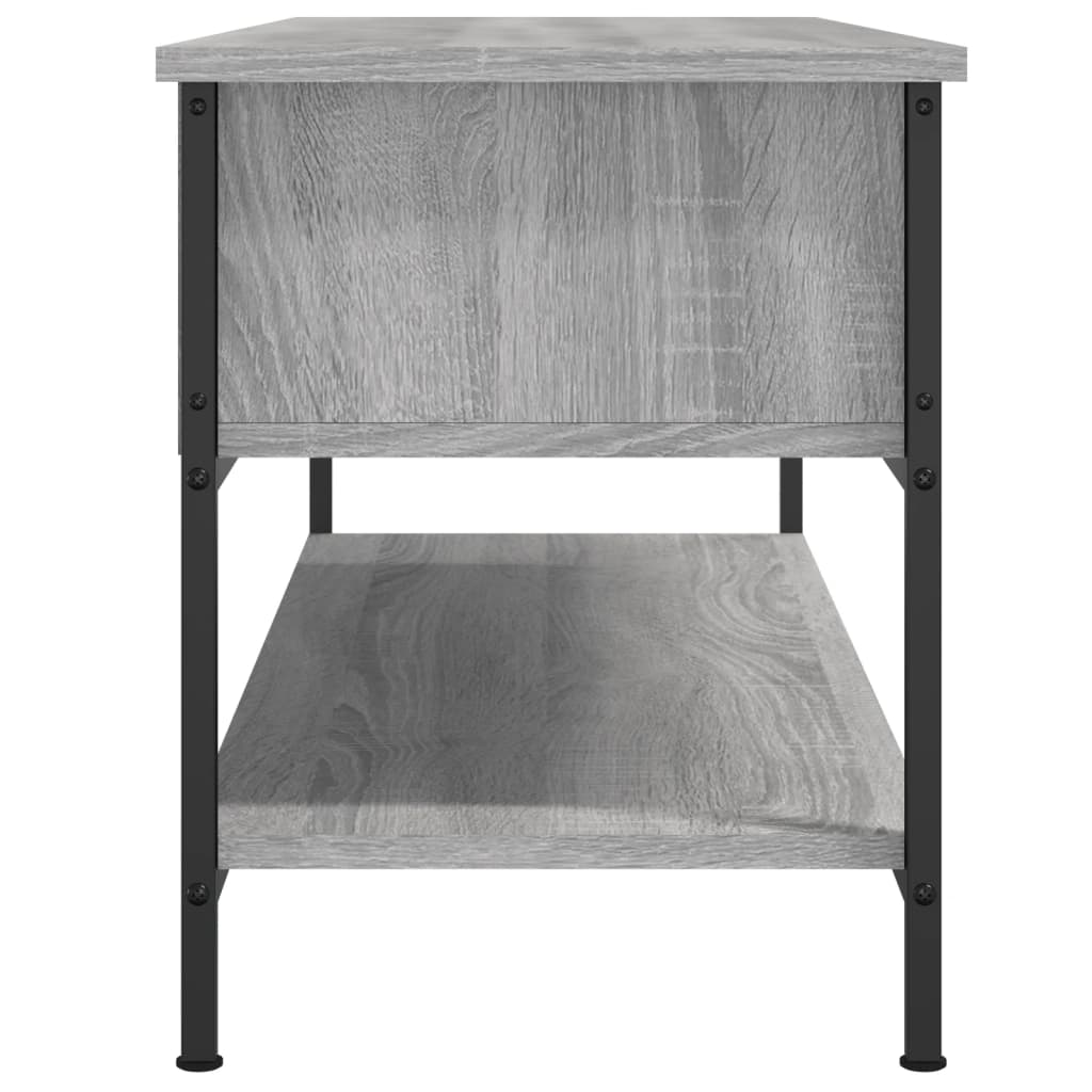 tv-bord 100x35x45 cm konstrueret træ grå sonoma-eg