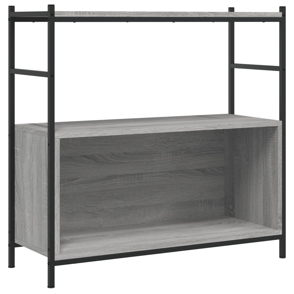 skrivebord 80x30x78,5 cm konstrueret træ og jern grå sonoma-eg