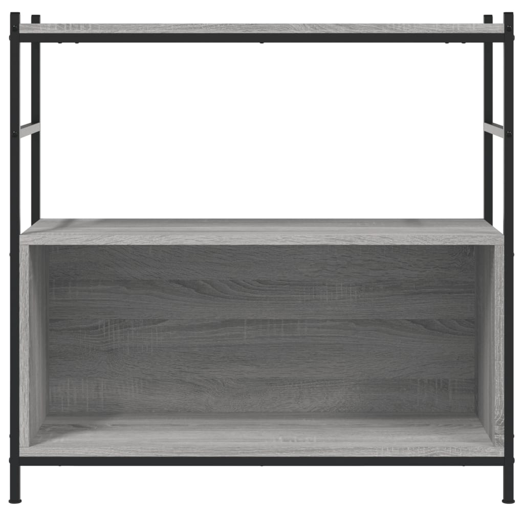 skrivebord 80x30x78,5 cm konstrueret træ og jern grå sonoma-eg