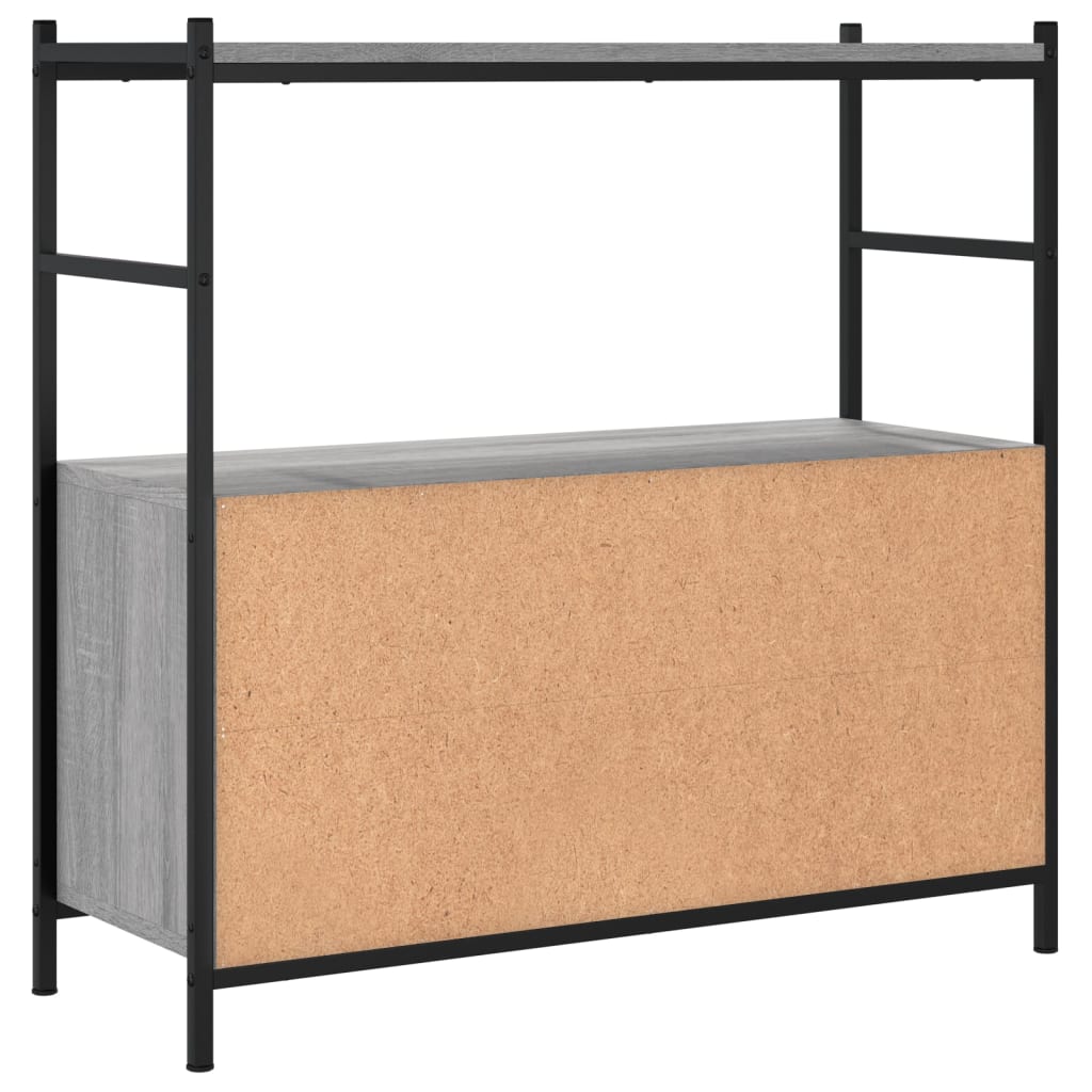 skrivebord 80x30x78,5 cm konstrueret træ og jern grå sonoma-eg