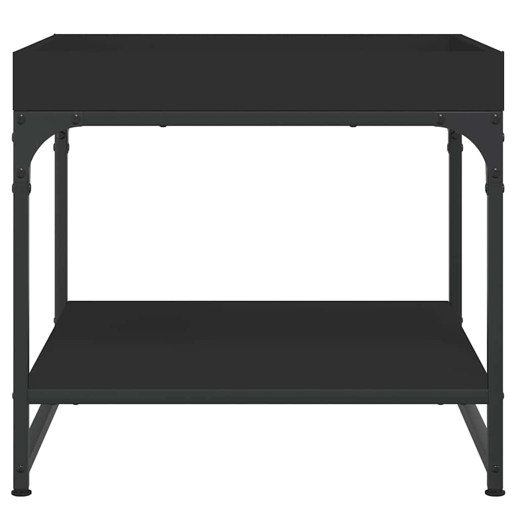 sofabord 49,5x49,5x45 cm konstrueret træ sort