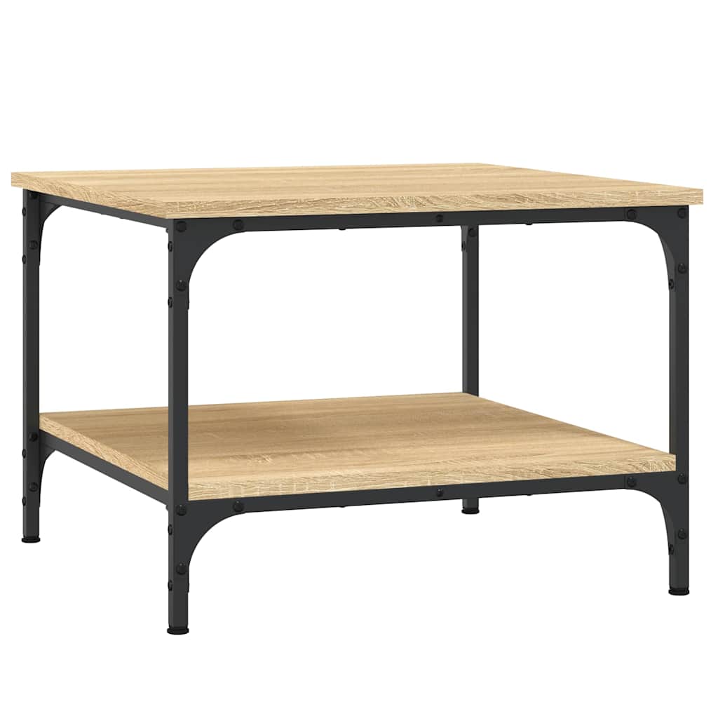 sofabord 55x55x40 cm konstrueret træ sonoma-eg