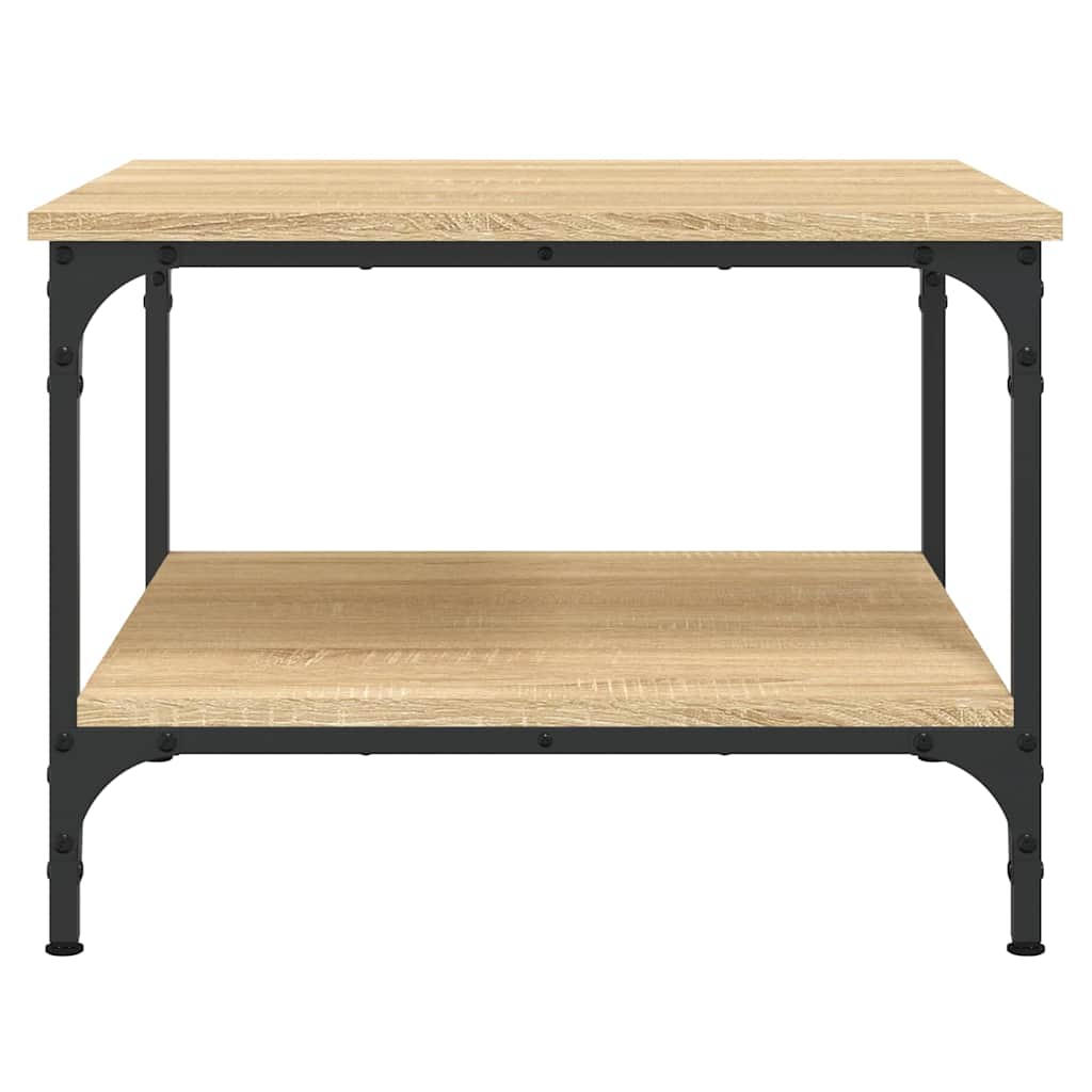 sofabord 55x55x40 cm konstrueret træ sonoma-eg