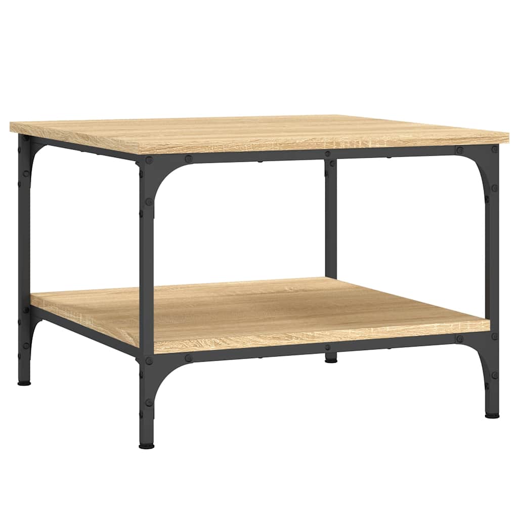 sofabord 55x55x40 cm konstrueret træ sonoma-eg