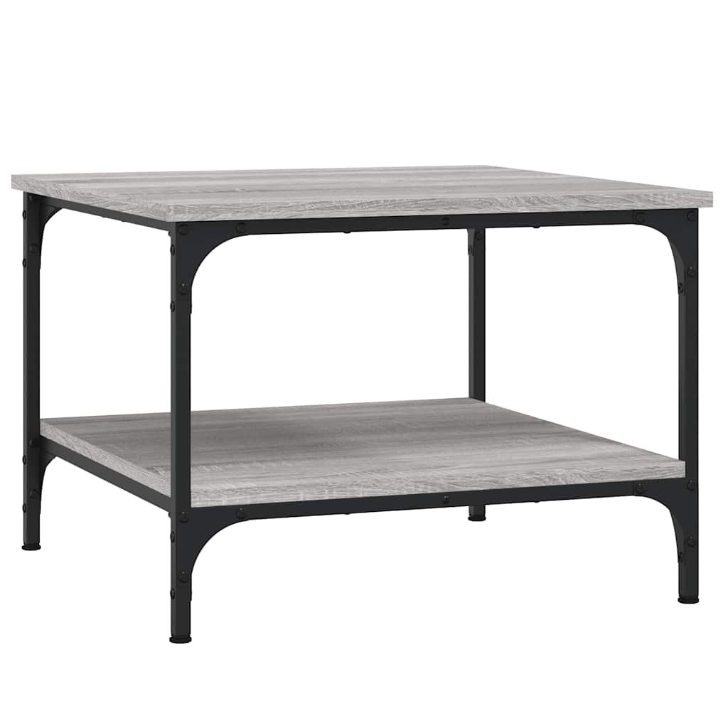 sofabord 55x55x40 cm konstrueret træ grå sonoma-eg