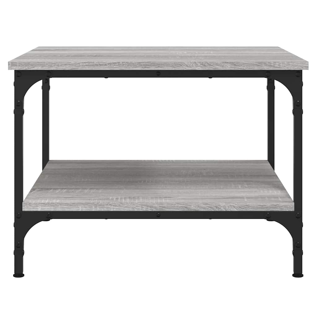 sofabord 55x55x40 cm konstrueret træ grå sonoma-eg