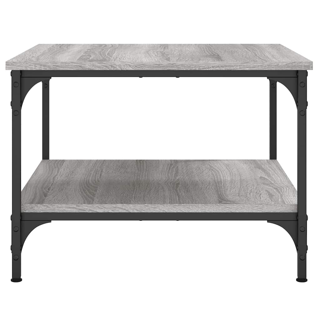 sofabord 55x55x40 cm konstrueret træ grå sonoma-eg