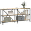 konsolbord 160x30x75 cm konstrueret træ og jern sonoma-eg