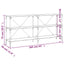 konsolbord 160x30x75 cm konstrueret træ og jern brunt egetræ
