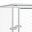 udendørs hundegård 2x10x2 m galvaniseret stål sølvfarvet