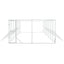 udendørs hundegård 4x16x2 m galvaniseret stål sølvfarvet