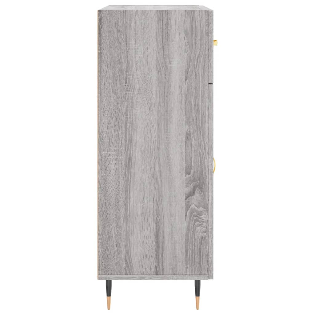 skænk 69,5x34x90 cm konstrueret træ grå sonoma-eg