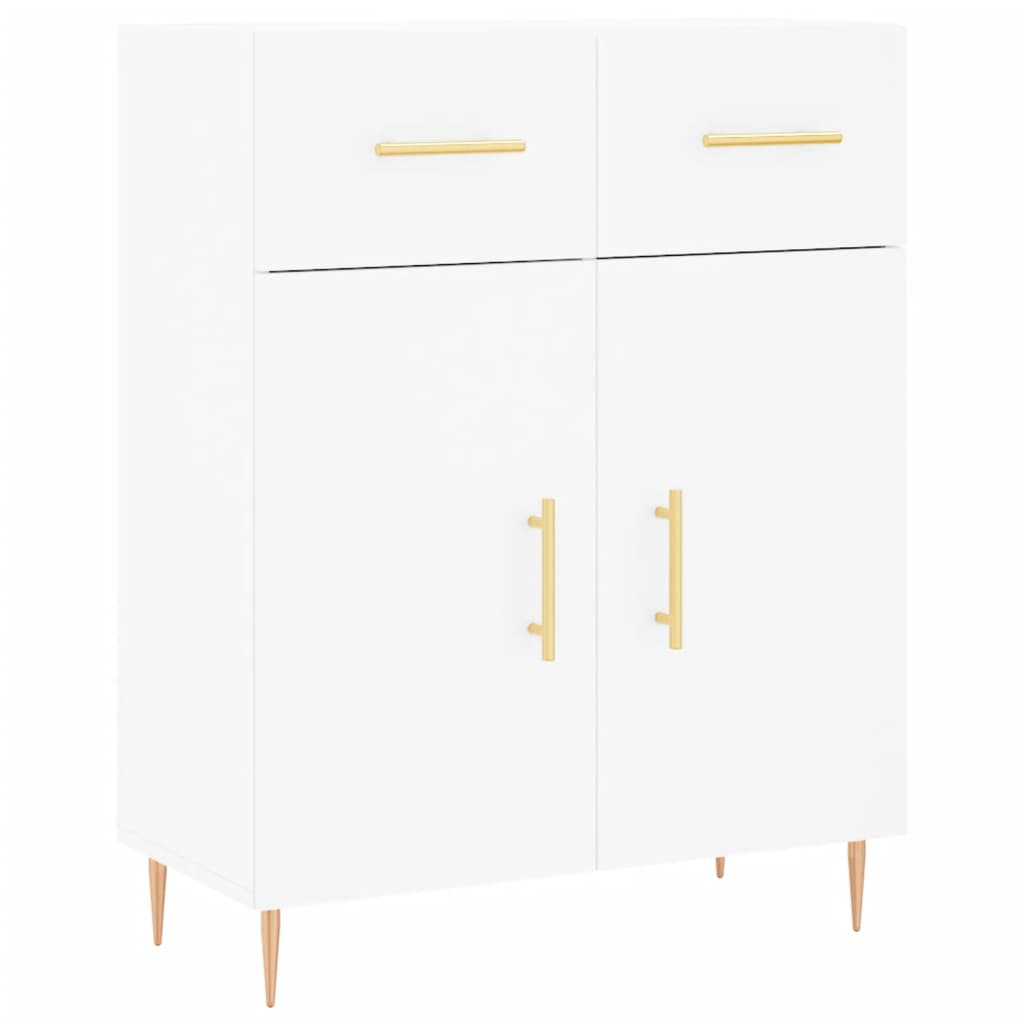 skænk 69,5x34x90 cm konstrueret træ hvid
