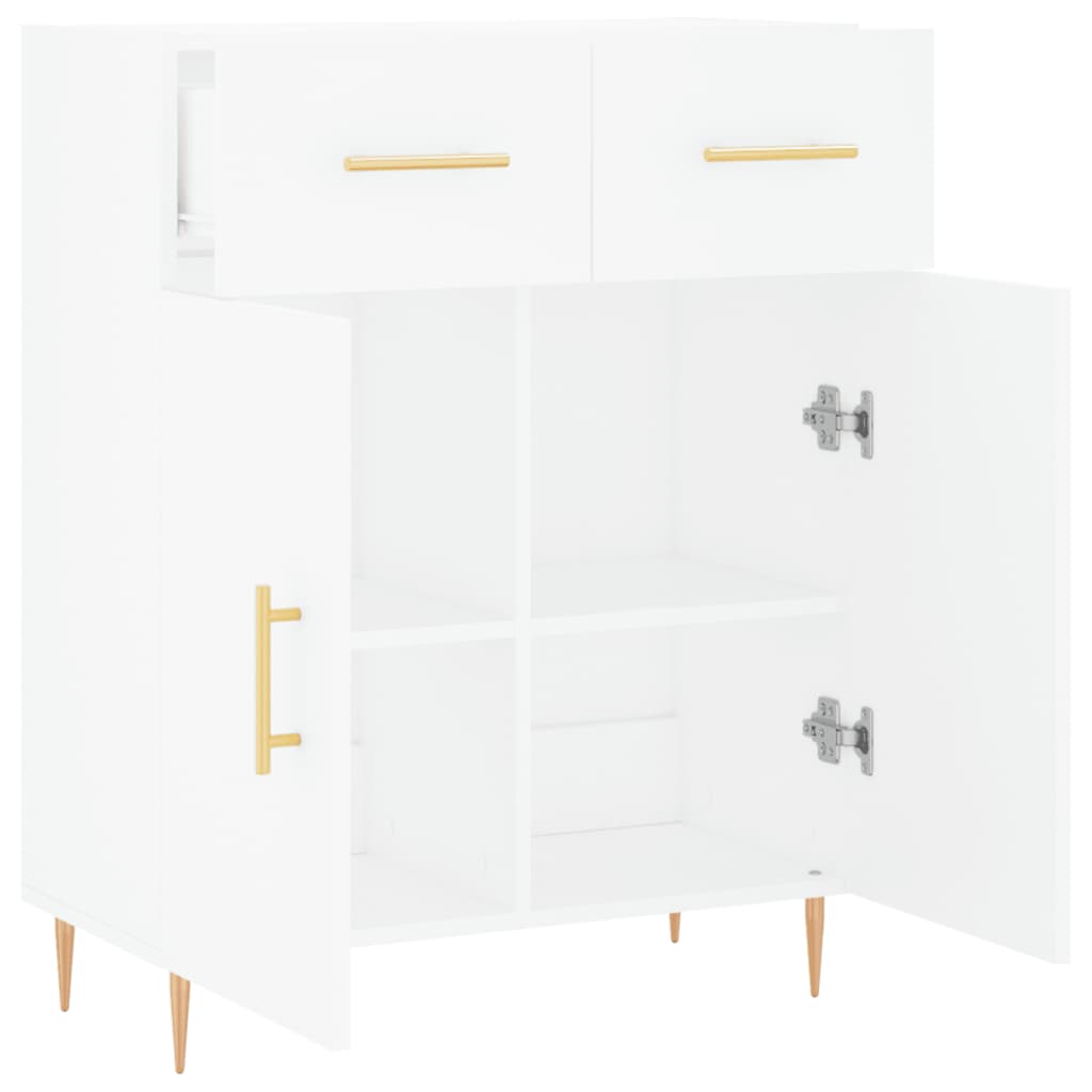 skænk 69,5x34x90 cm konstrueret træ hvid