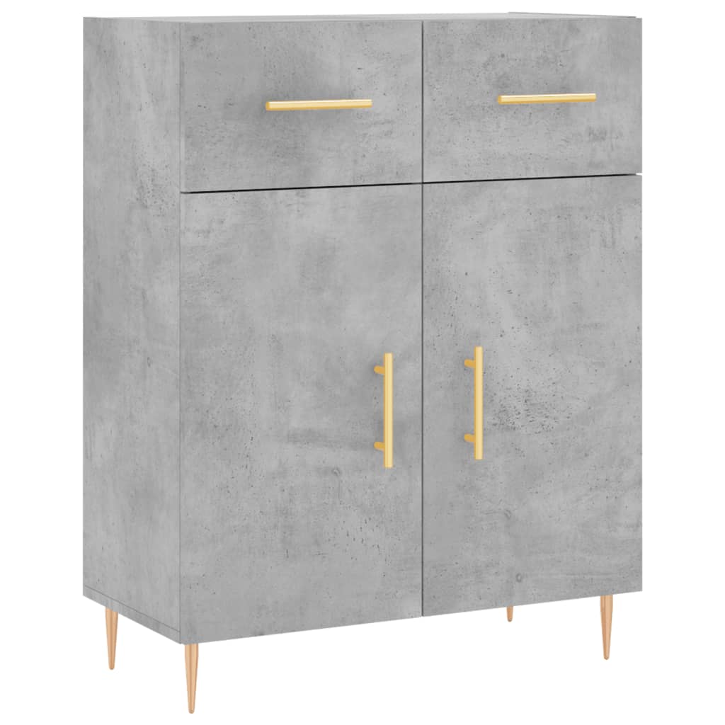 skænk 69,5x34x90 cm konstrueret træ betongrå