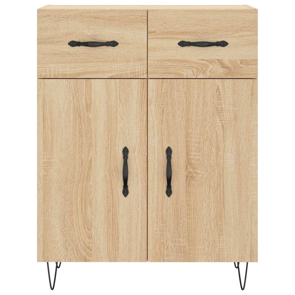 skænk 69,5x34x90 cm konstrueret træ sonoma-eg